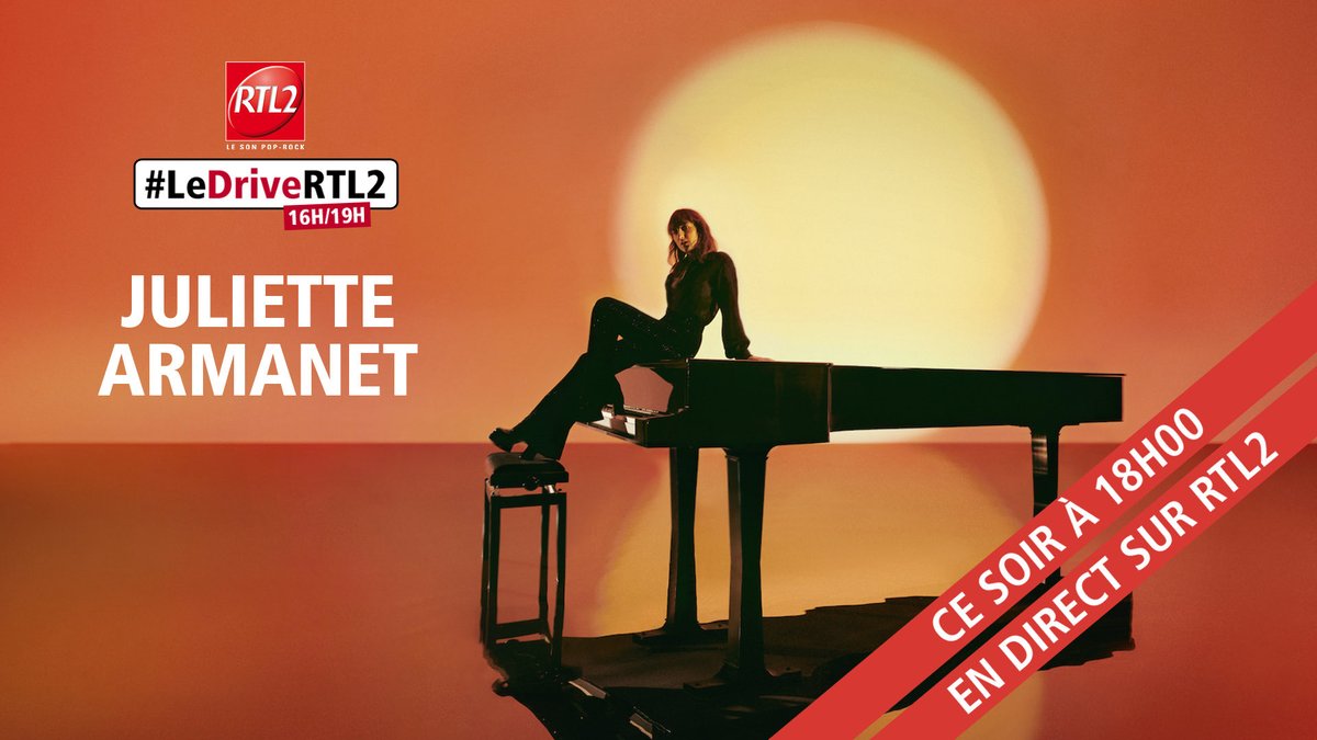 Jurgensen_T's tweet photo. Ce soir, à 18h, Juliette Armanet vient mettre le feu au #DriveRTL2 ! 🔥 https://t.co/Y3sHLELmpQ