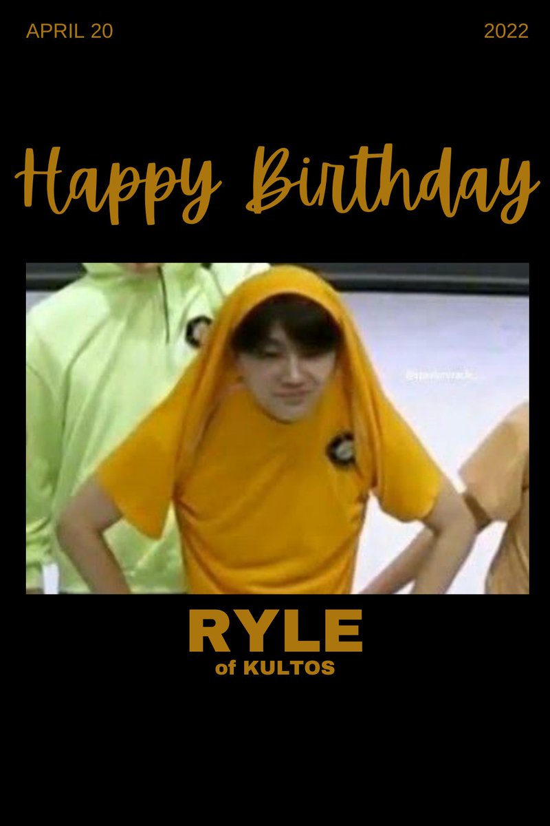 expensivebf's tweet photo. HAPPY BIRTHDAY RYLE ๐
โ
2022.04.20
#KULTOS #RYLE #HEBVARIANT #VARIANT1 #HAPPYBIRTHDAY #20220420 https://t.co/HYsSZkYEgo