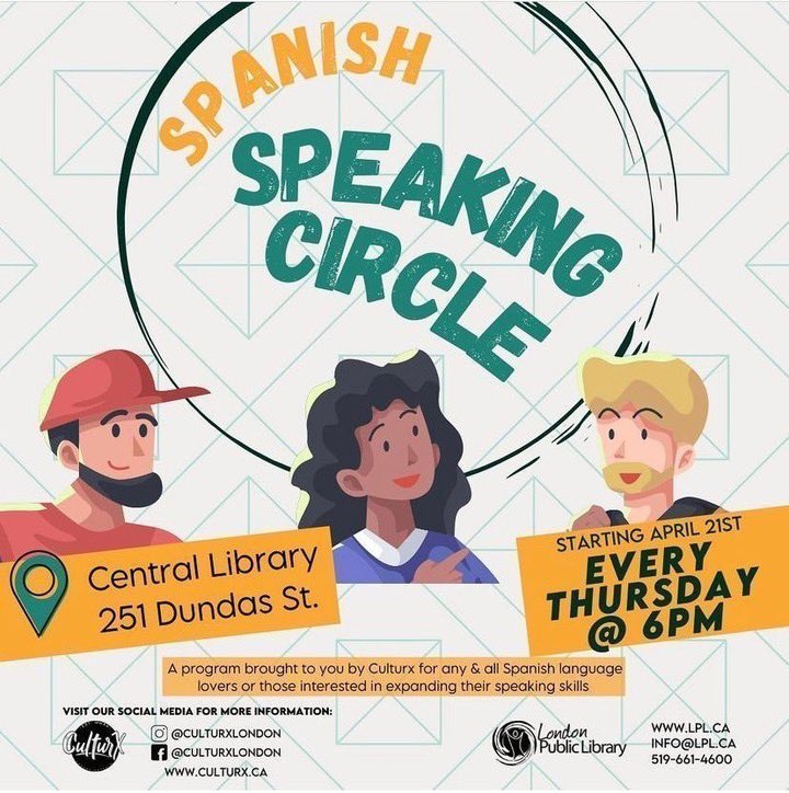 SunfestLDN's tweet photo. 🌞 ALWAYS LEARNING 🌞

Spanish speakers and learners - the @londonlibrary’s new Spanish Speaking Circle starts this week! 

Thursdays at 6pm at Central Library in the 3rd floor Boardroom - the group is offered in partnership with #culturxldn 🙌🏻

#learnthelanguage #ldnont https://t.co/gfpgr8Cb7R