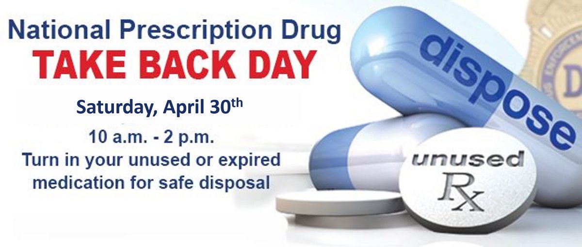 HealthyNH's tweet photo. National #DrugTakeBackDay is coming soon - this is your chance to help prevent #RxAbuse by turning in your expired & used medications for safe disposal. Find a #DrugTakeBack site near you today! #ZeroLeft
https://t.co/TWLWh83KLl https://t.co/d3esGlIjwh