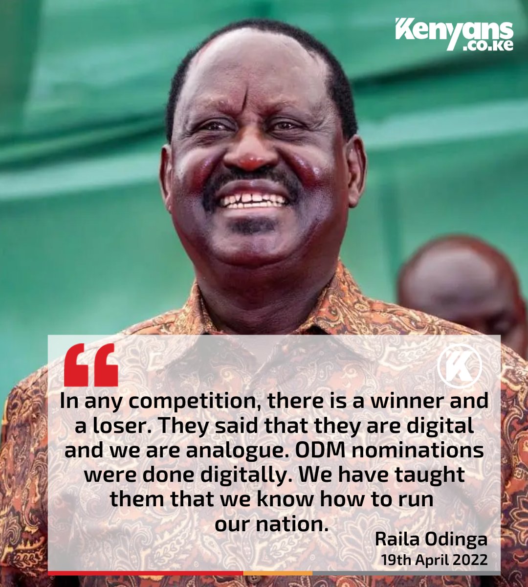 Kenyans's tweet photo. We know how to run our nation. - Raila Odinga. https://t.co/paUVaSNo5c