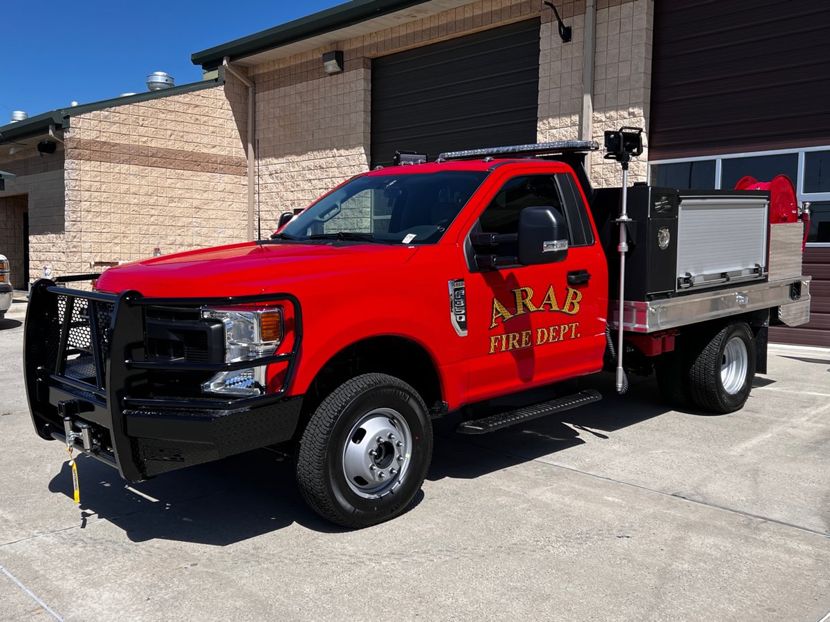 arabfire's tweet photo. Thanks to Mayor Bob Joslin and the Arab City Council, AFD placed Brush Truck 3 into service on Monday. https://t.co/R56xWqsjel
