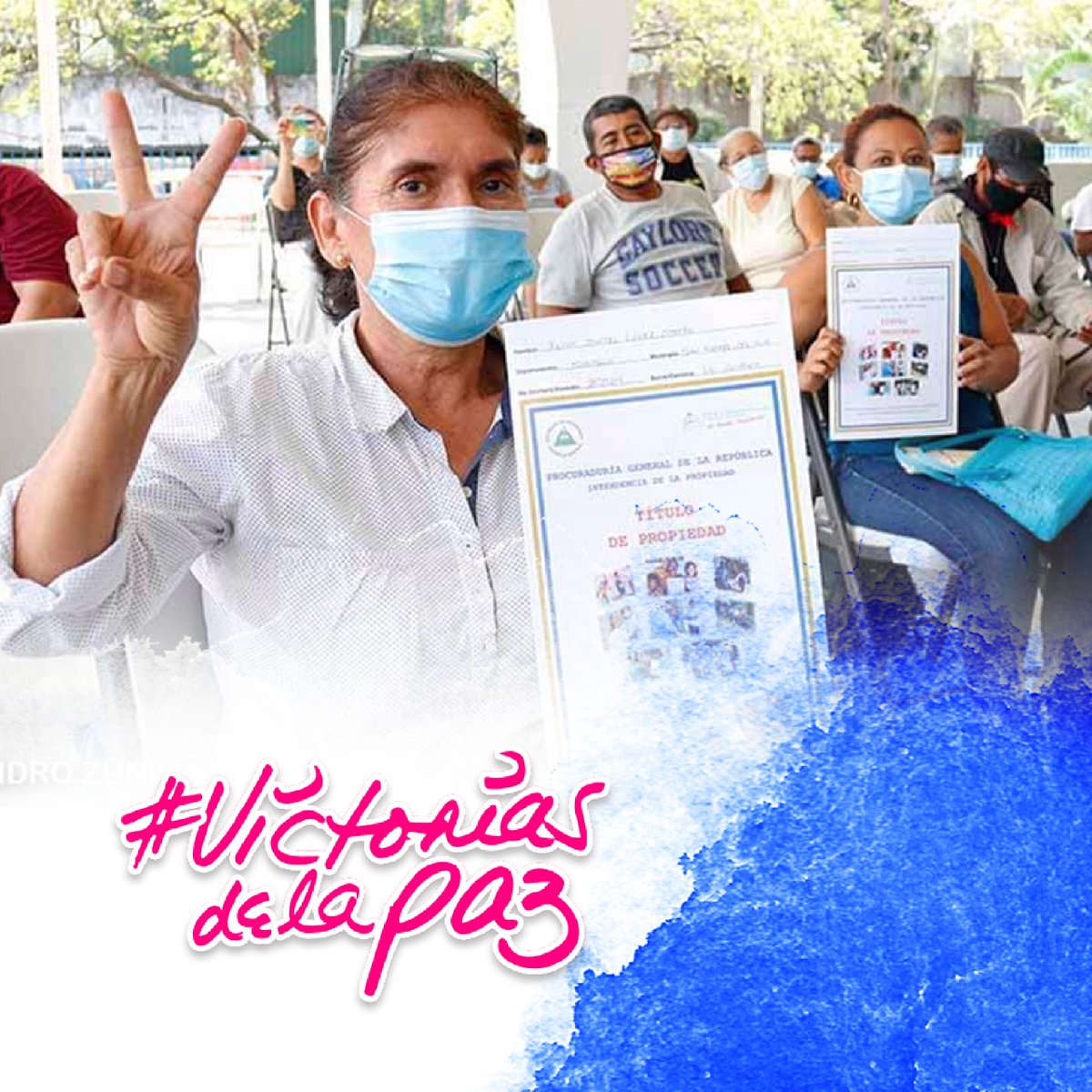 Así estamos en nuestra #Nicaragua con gran seguridad jurídica, garantizado a las familias , un lote donde nadie les pueda arrebatar, una gran restitución de derechos a nuestra madres, padres 🤩