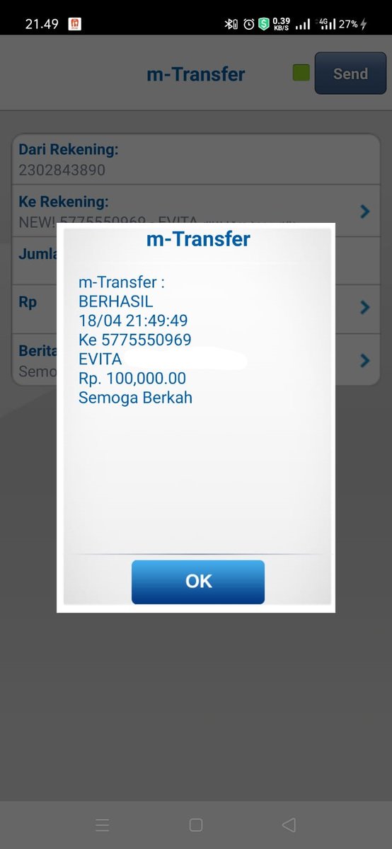 Zth_community's tweet photo. Menjelang penutupan, per tanggal 19 April 2022 dana yang sudah terkumpul sebesar Rp. 2.520.000,-
Yuk, yang mau berdonasi kita masih tunggu sampai tanggal 20 April 2022. Terima kasih😆😆 https://t.co/PPs4hr8bBS