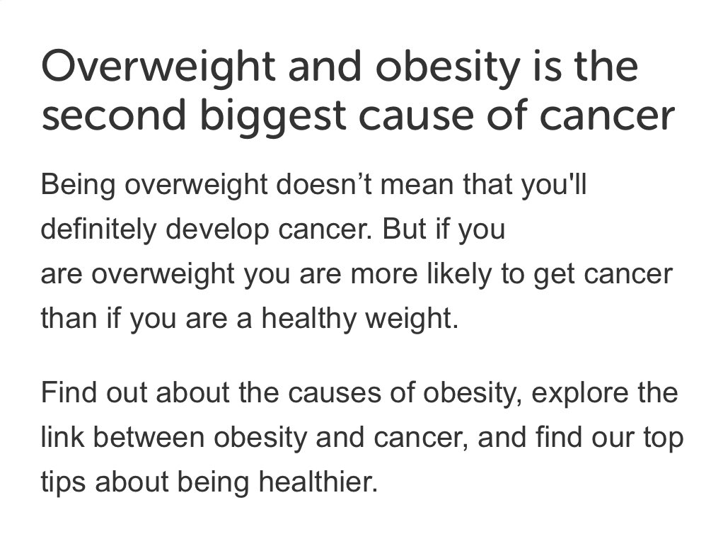 #obesity causes #cancer find a solution for it before it’s too late <a href="/CancerResearchU/">Cancer Research UK</a> <a href="/ASMBS/">ASMBS</a> <a href="/IfsoSecretariat/">IFSO</a>
