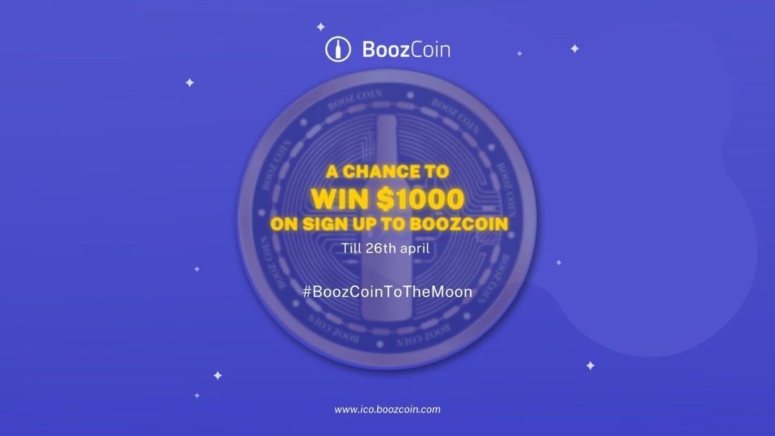 To celebrate the completion of Phase 1 with 10,000 + Investors &amp; Over $500k Raised BoozCoin is giving back!✅

3 x $1000 Prizes💰

💣Sign up and pass KYC at boozcoin.com 
💣Join Discord - discord.gg/8qRthC2vHD 

Investment not required to win. But you should anyway!