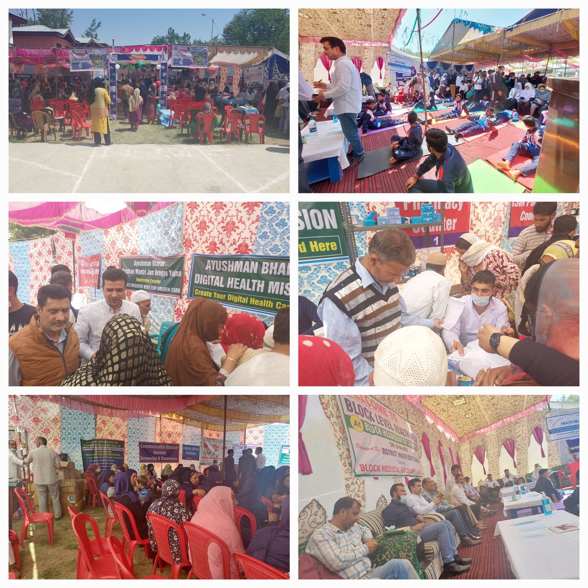 Block Health Mela was held successfully at Block Zainapora in District Shopian on 18 April 2022. <a href="/yasinc_ias/">Yasin M. Choudhary</a> @DhskKashmir <a href="/DhskNhm/">NCD, NHM, Kashmir Division</a> <a href="/NHMJK5/">NHM, J&K</a>