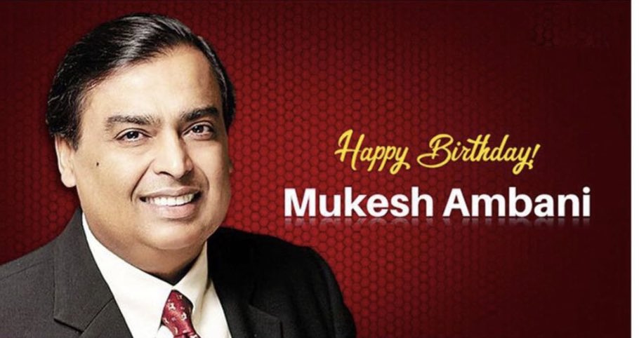 Happy birthday Mukesh Ambani:        May god bless us too 