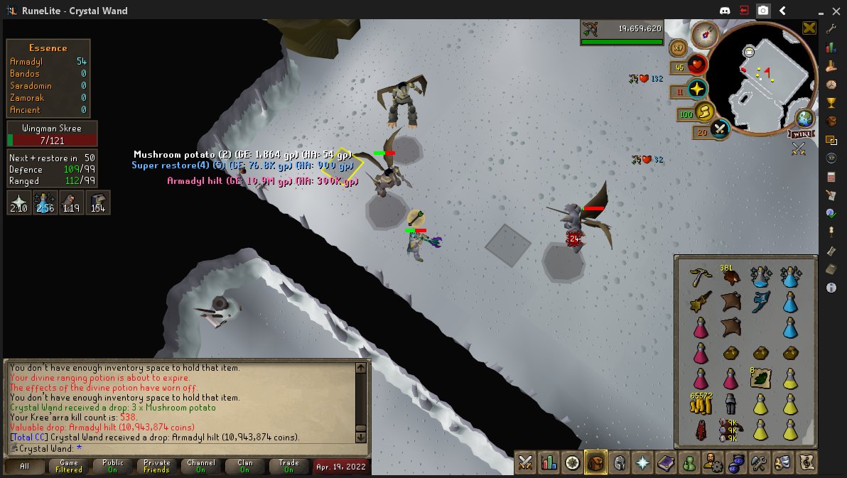 RsSprayCan's tweet photo. Very good trip at Kree, still trying to get a Armadyl helm to complete gwd https://t.co/Jz7il4PK2h
