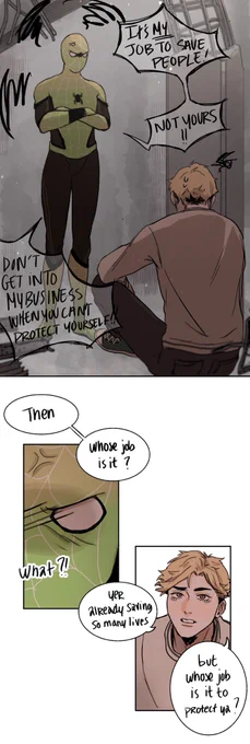 sakuatsu spiderman au part 5.2 (1/2) - someone who cares about you…must be nice, right ? (tw//bl00d) 