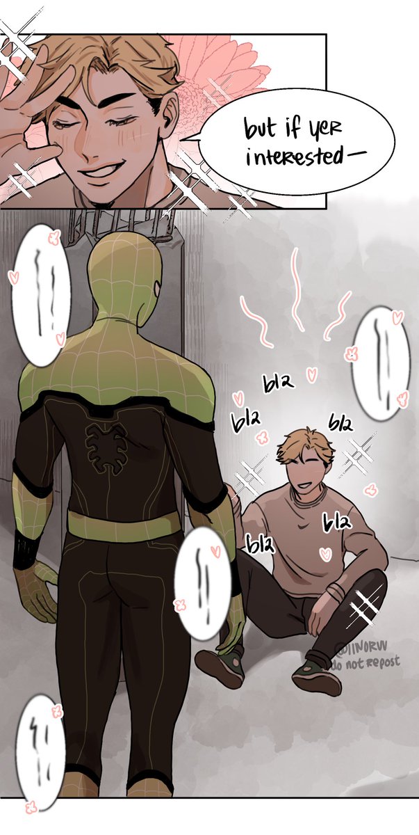 sakuatsu spiderman au part 5.2 (1/2) - someone who cares about you…must be nice, right ? (tw//bl00d) 