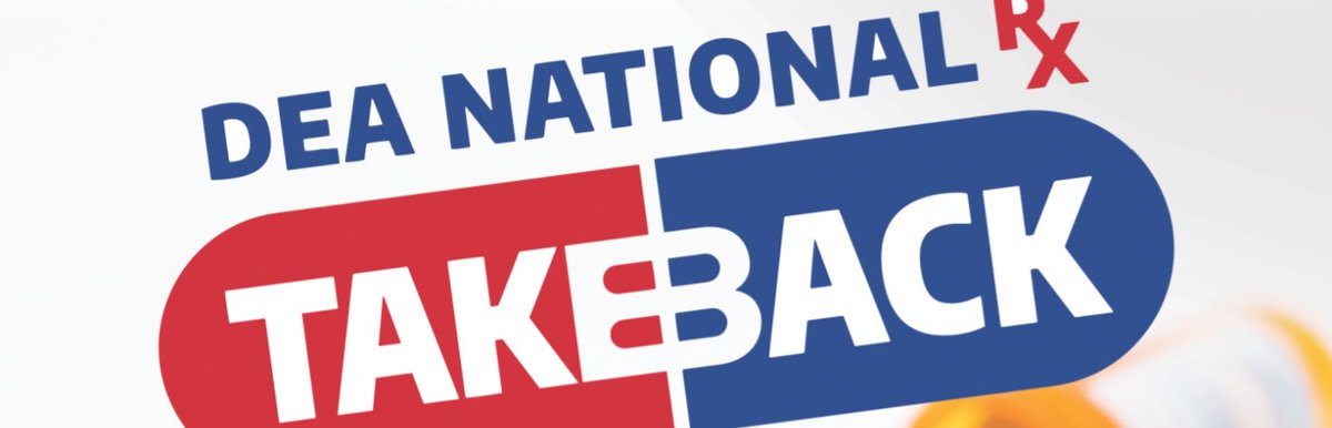 National Prescription Drug Take Back Day is April 30th. This is a great opportunity to clean out your expired or no longer needed medications. Go to dea.gov/takebackday#co… to find your closest drop off location.