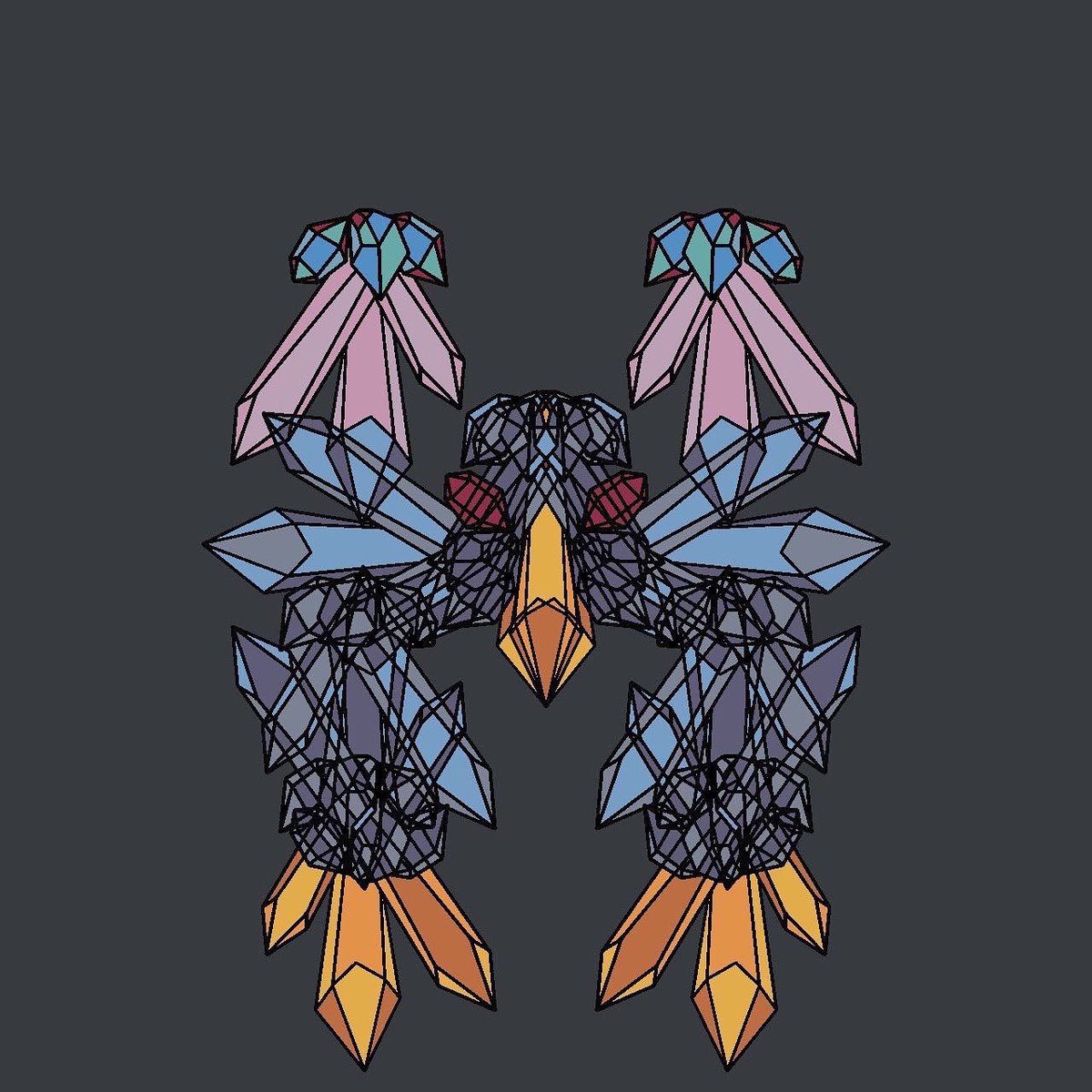 William07814399's tweet photo. Worked with someone on an algorithm that takes shapes and spins them into larger structures on a vertical axis with emphasis on pareidolia. It’s been churning out some neat stuff. https://t.co/3fsX57l7V2