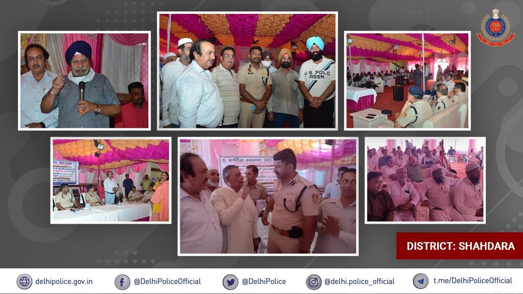 DCP_SHAHDARA's tweet photo. In an effort to instill confidence in residents of Delhi and maintaining peace, an Aman Committee  Meeting was held at the Community Hall, Bholanath Nagar, Farsh Bazar by Shahdara Distt. People were advised to not engage in rumours. 

#Jahangirpuri
#DelhiPolice 
@DelhiPolice https://t.co/VEz0nyeZUf