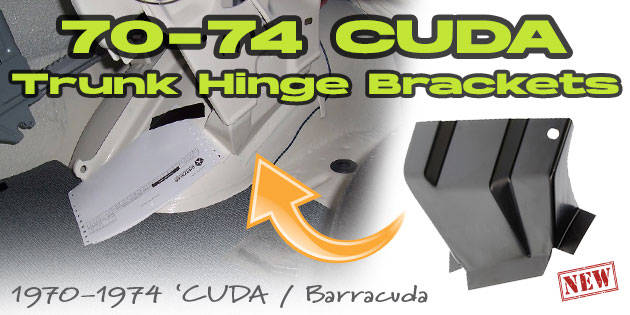 autometaldirect's tweet photo. More #Cuda Parts Arriving! 70-74 #Plymouth #Barracuda Trunk Hinge Brackets now available! #mopar @OfficialMOPAR @GYC_Mark @graveyardcarz #staytuned #moparornocar #autometaldirect https://t.co/zHE1vuoyUZ