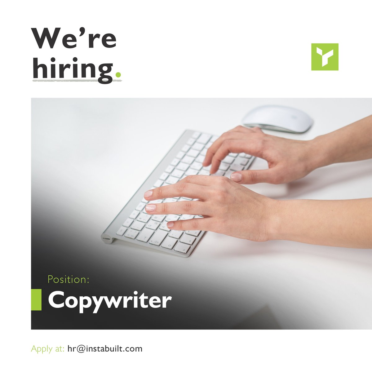 BuiltInsta's tweet photo. ℹ️ #InstaBuilt is looking for a Copywriter in English and Albanian language to join our team
The call is open until 15.05.2022. 🗓️

All interested candidates please submit your CV at hr@instabuilt.com
🔗Link: https://t.co/HlGD6VINo0 https://t.co/GtEEZxCG0S