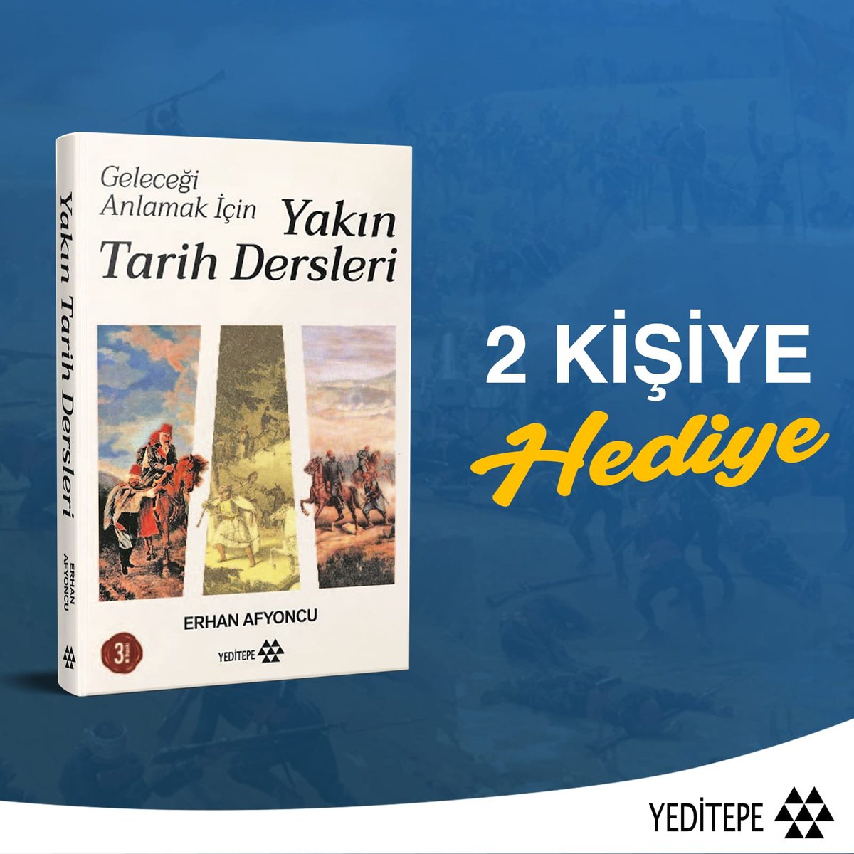 akademiktarihtr's tweet photo. Yeni bir çekilişle daha karşınızdayız! Prof. Dr. Erhan Afyoncu tarafından kaleme alınan "Yakın Tarih Dersleri" adlı eseri, 2 kişiye hediye ediyoruz.

Çekilişe katılmak için bu paylaşımı RT edip, hesabımızı ve @yeditepekitap'ı takip etmeniz yeterlidir. https://t.co/y4iEm5YEgh