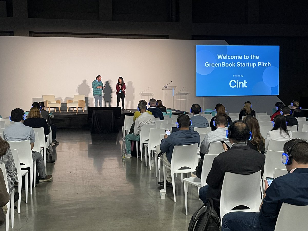 Greenbook's tweet photo. Just heard 5 amazing pitches from @letshighlight, #PanelFox, @Queritel, @synapbox, and #Topicx.
Who’s got your vote to win $10k + a speaking spot at the next #IIEXNA?? https://t.co/5l2fo6l5F9
