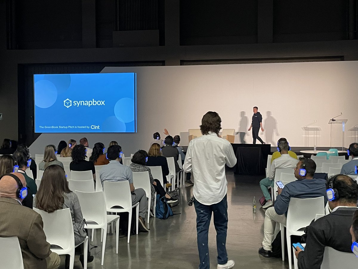 Greenbook's tweet photo. Just heard 5 amazing pitches from @letshighlight, #PanelFox, @Queritel, @synapbox, and #Topicx.
Who’s got your vote to win $10k + a speaking spot at the next #IIEXNA?? https://t.co/5l2fo6l5F9