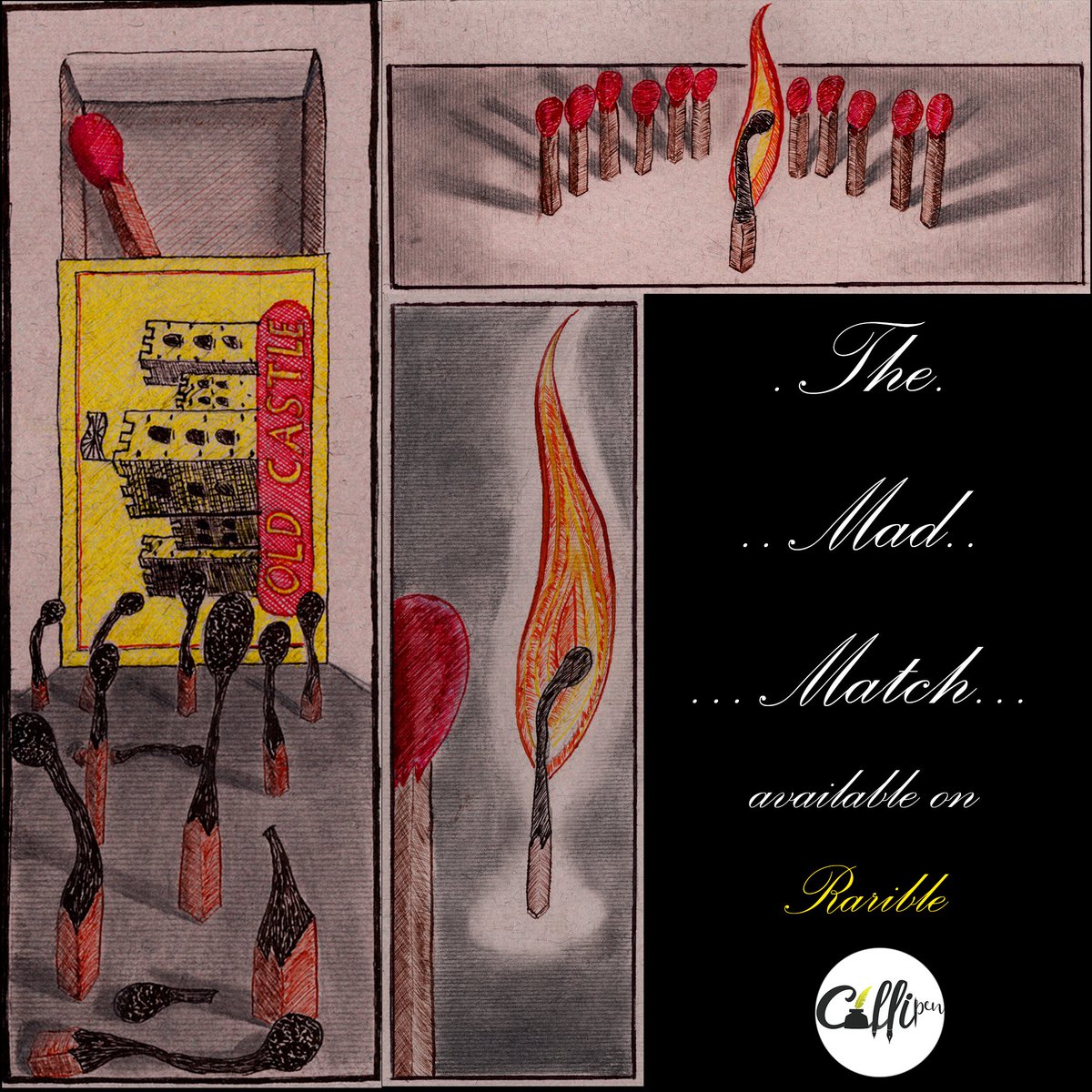 The Mad Match is now finished!!!🔥

✒️ All handwritten by ink...
🟨 Now available on Rarible...
✅ Price : 0.1 #Eth

rarible.com/callipen
Read the complete story in the quoted tweet below...👇
#nft #NFTCommunity #NFTSPACESHIP
#nftcollector #NFTCollection #nftart
#nftartist