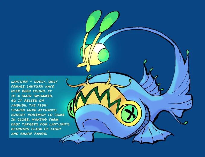 Chinchou/Lanturn redesign idea 