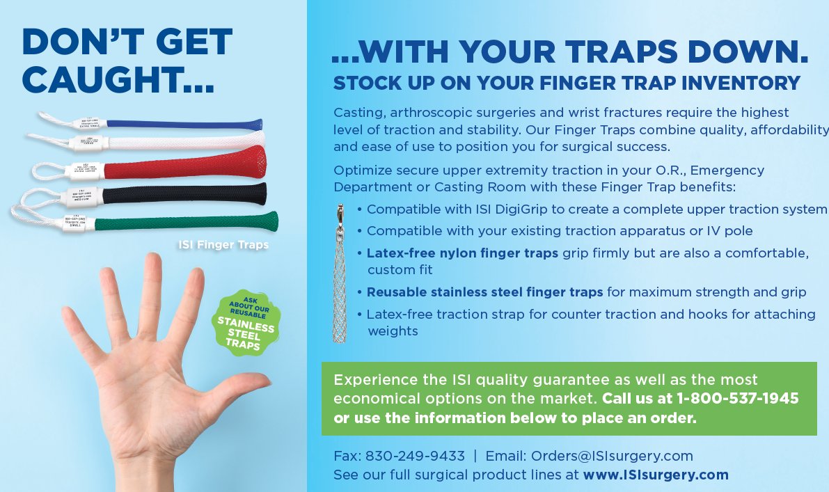 ISIsurgery's tweet photo. Casting, arthroscopic surgeries and wrist fractures require the highest level of traction and stability. Our Finger Traps combine quality, affordability and ease of use to position you for surgical success
#handsurgery #fingertraps #nylon #stainlesssteel https://t.co/k4l7bQnRgH