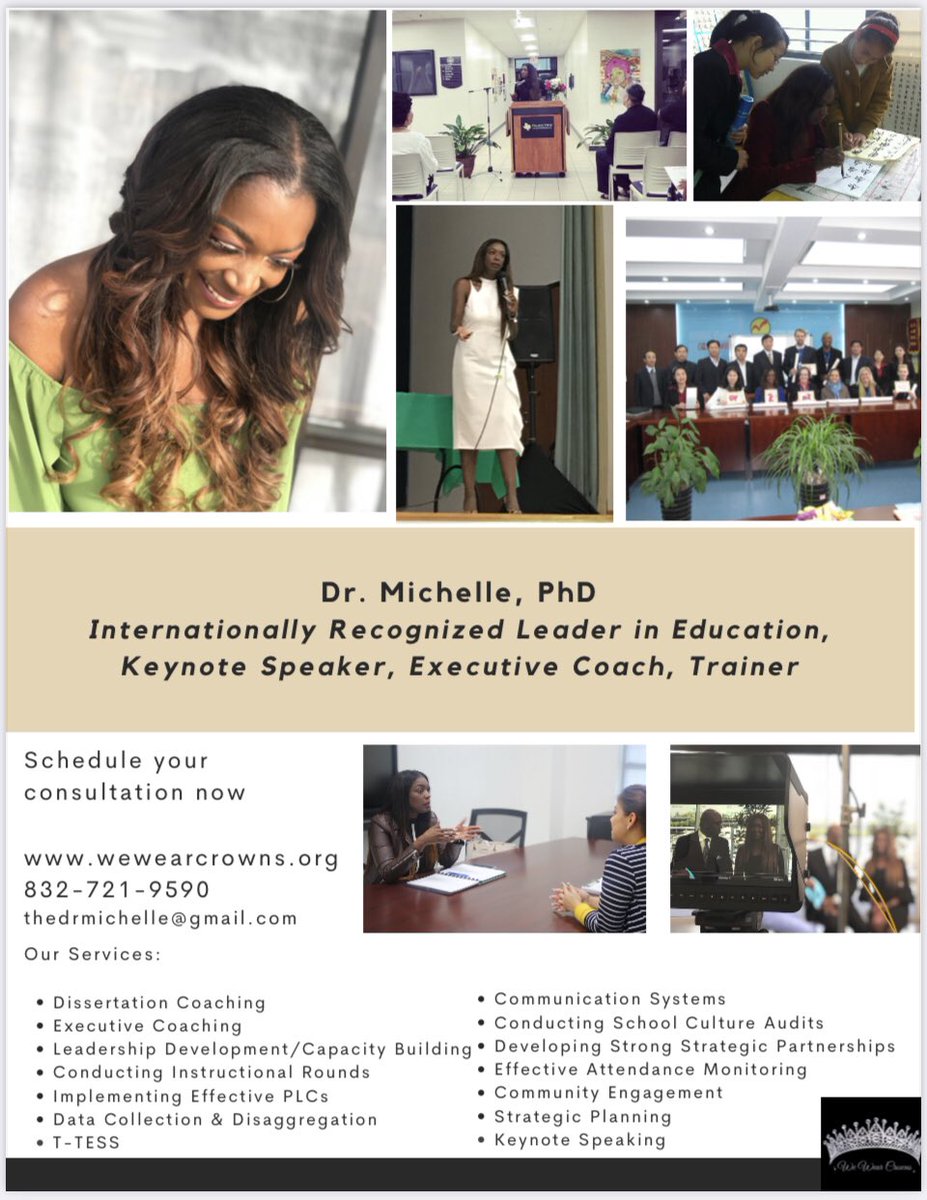 drmichelle_phd's tweet photo. School leaders are working hard to finish the school year strong while making a difference for their students &amp; communities. I’m grateful for every opportunity to support their efforts.

Contact us today for support. 
#EveryoneDeservesACoach #SpecialProjects #TTESS  💪🏾📚🎓 https://t.co/zmJcOheJJa