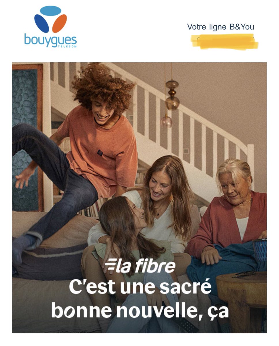 yannickjoret's tweet photo. @bouyguestelecom hello ! bien que vous marchiez sur des « e » avec cette pub, elle manque sacrément d’ « e » pour dire que c’est plus qu’une coquille 😅 https://t.co/qQCloKQWMd