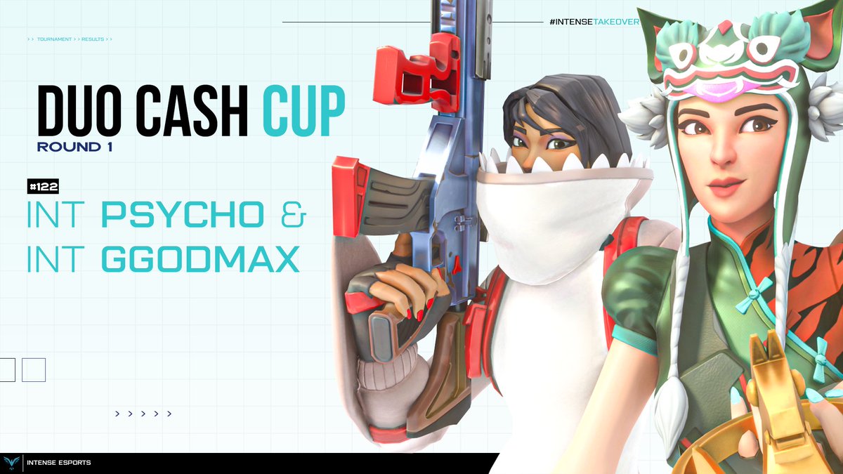IntenseGGs's tweet image. Great performance of our members in the duo cash cup of yesterday! 

- #122 @OhPsychoo X @ggodmax_