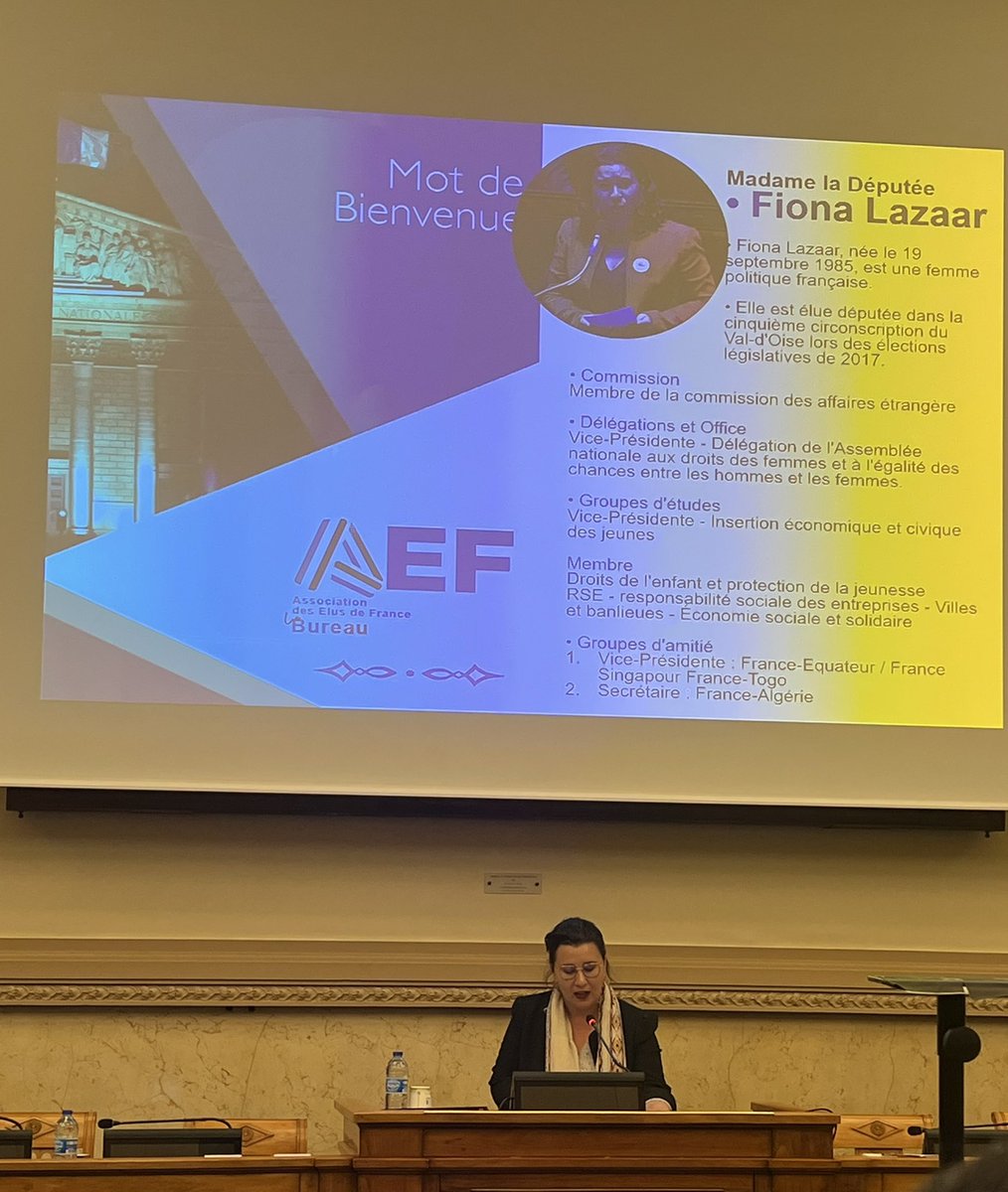 Les élus de l’AEF à l’<a href="/AssembleeNat/">Assemblée nationale</a> pour la présentation du livre « La Promesse Républicaine » 

On démarre avec un mot d’accueil de @FionaLazaar aux élus de l’AEF.