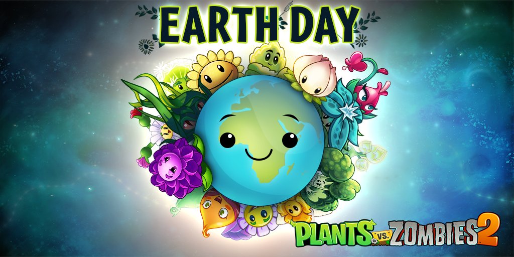PlantsvsZombies's tweet photo. A happy #EarthDay to all as we strive to not only protect our brainz and lawns, but also our beautiful home - Earth! 🌍 💚 https://t.co/7aQmmpviOv