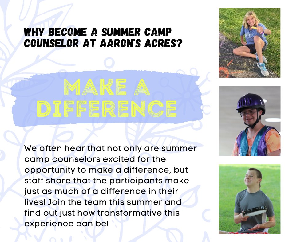 AaronsAcres's tweet photo. You can make a difference when you join the Aaron's Acres team this summer! Apply today at https://t.co/TO1aeyd0wb https://t.co/uUhih1qeND