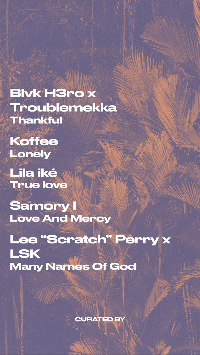 BaddestPlaylist's tweet photo. We hope you all had a good Easter holiday ✨ During the long weekend we managed to get @1n1gma (Brian Welsh) to curate the Playlist this week! He is a multi-disciplinary creative and talent manager that plays a key development role in the careers of musicians like @blvkh3ro... https://t.co/J6ANu8gsvI