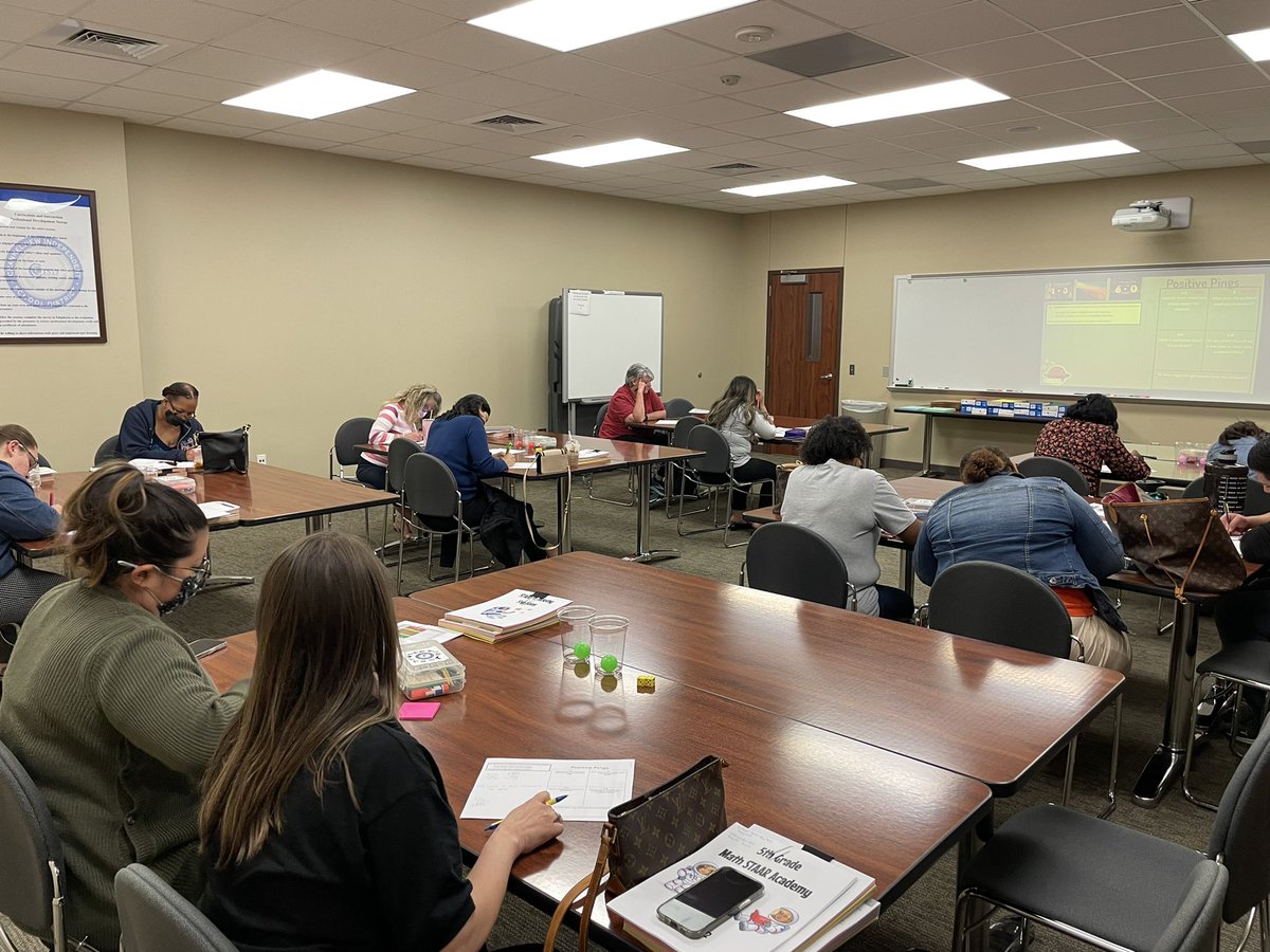 alexwilk88's tweet photo. 5th grade teachers practicing engaging strategies for a successful STAAR math review! #RockinReview #Engagement #CreateACollaborativeChannelview https://t.co/M9dJPAO4BX