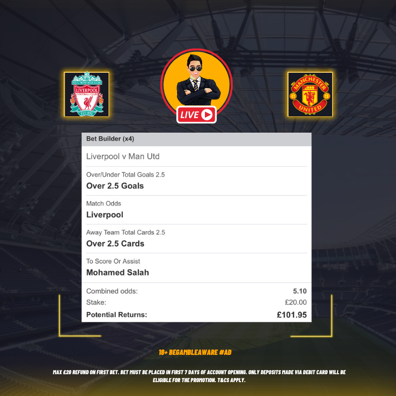BennyBoyTips's tweet photo. 🚨 BET BUILDER IS LIVE!

Add it here: https://t.co/rYdoIiOdfP

Sign up &amp; get money back in cash if it loses here: https://t.co/7melohaxIv

18+ BeGambleAware AD https://t.co/2XHMBHSvIV