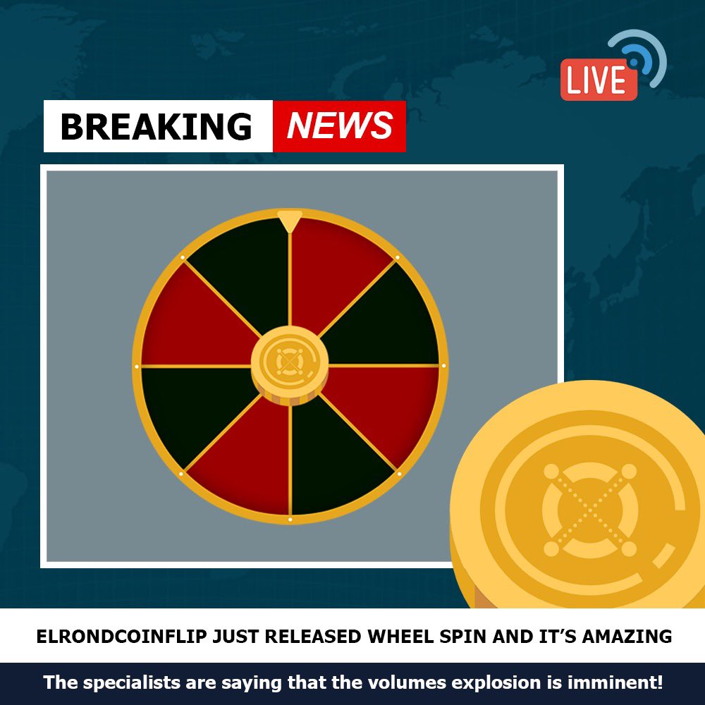 Hello flippers,

We would like to announce that ELROND WHEEL SPIN is officially OUT NOW! 👀🚀

You can now SPIN to double your $EGLD with only a couple of clicks at elrondcoinflip.com!⚡️

Any interaction with this tweet will be considered for 0.5 $EGLD!🍀
