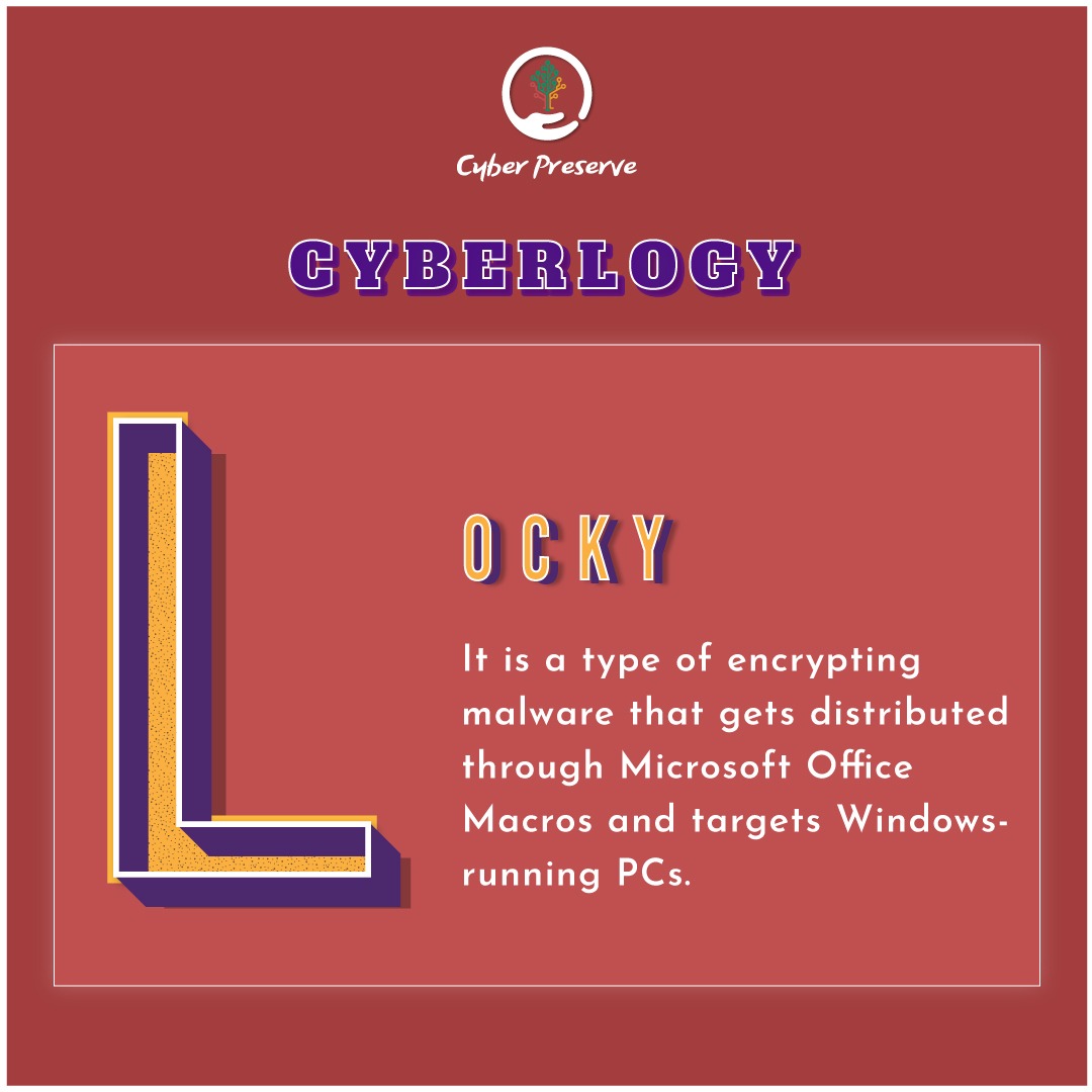 Learn with us.
'L'
.
.
.
Follow us for more.

#cyberlearning #cyberlogytuesday #locky #cyberterminology