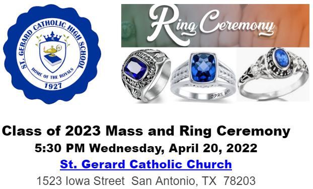 stgroyals's tweet photo. https://t.co/osL1Qfe33m 
👑 Class of 2023, their parents, families &amp; friends will celebrate a milestone event - Mass &amp; Ring Ceremony: https://t.co/GShitfYC7Z 

🤝Thank you for your prayers as they prepare to embark upon their next adventure: 100% College Bound-100% College Ready! https://t.co/ucrVM6mN30