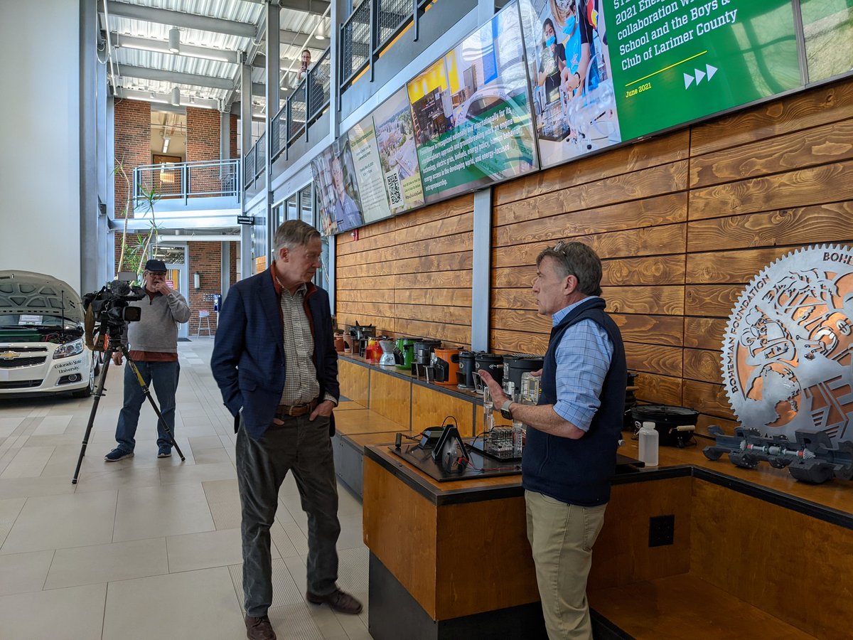 Sen. John <a href="/Hickenlooper/">John Hickenlooper</a> is on campus now, touring the Powerhouse Energy Campus and learning about #ColoradoState expertise in climate solutions