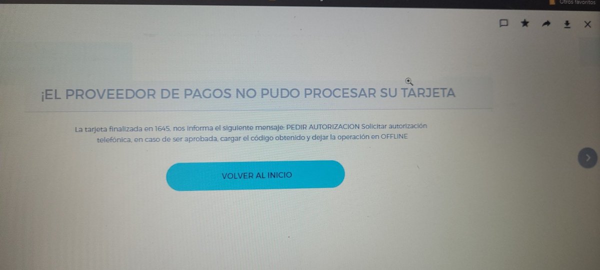 yquesecuiden's tweet photo. @vidusky No se autoriza ningún pago con la tarjeta https://t.co/SOKK6ElFNa