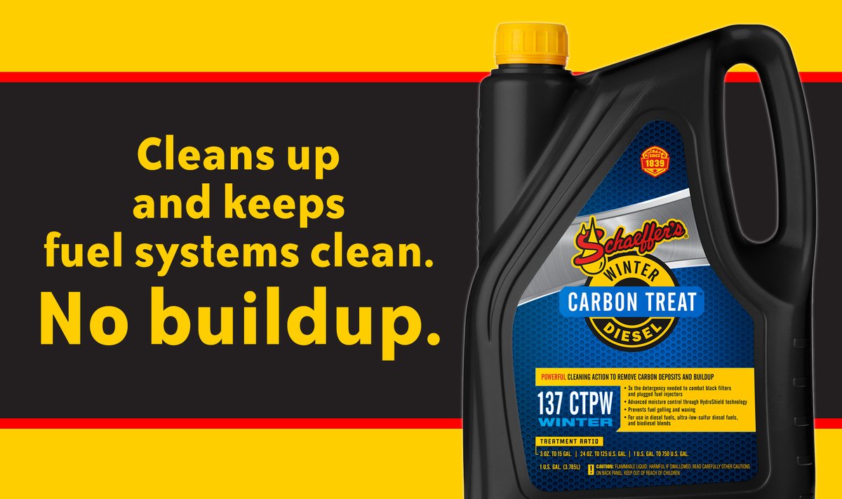 SchaefferOil's tweet photo. Black filters giving your diesel problems? Soot in your fuel system is to blame. Cut through existing buildup in your system and keep it clean with CarbonTreat. https://t.co/4SRJYI13UI