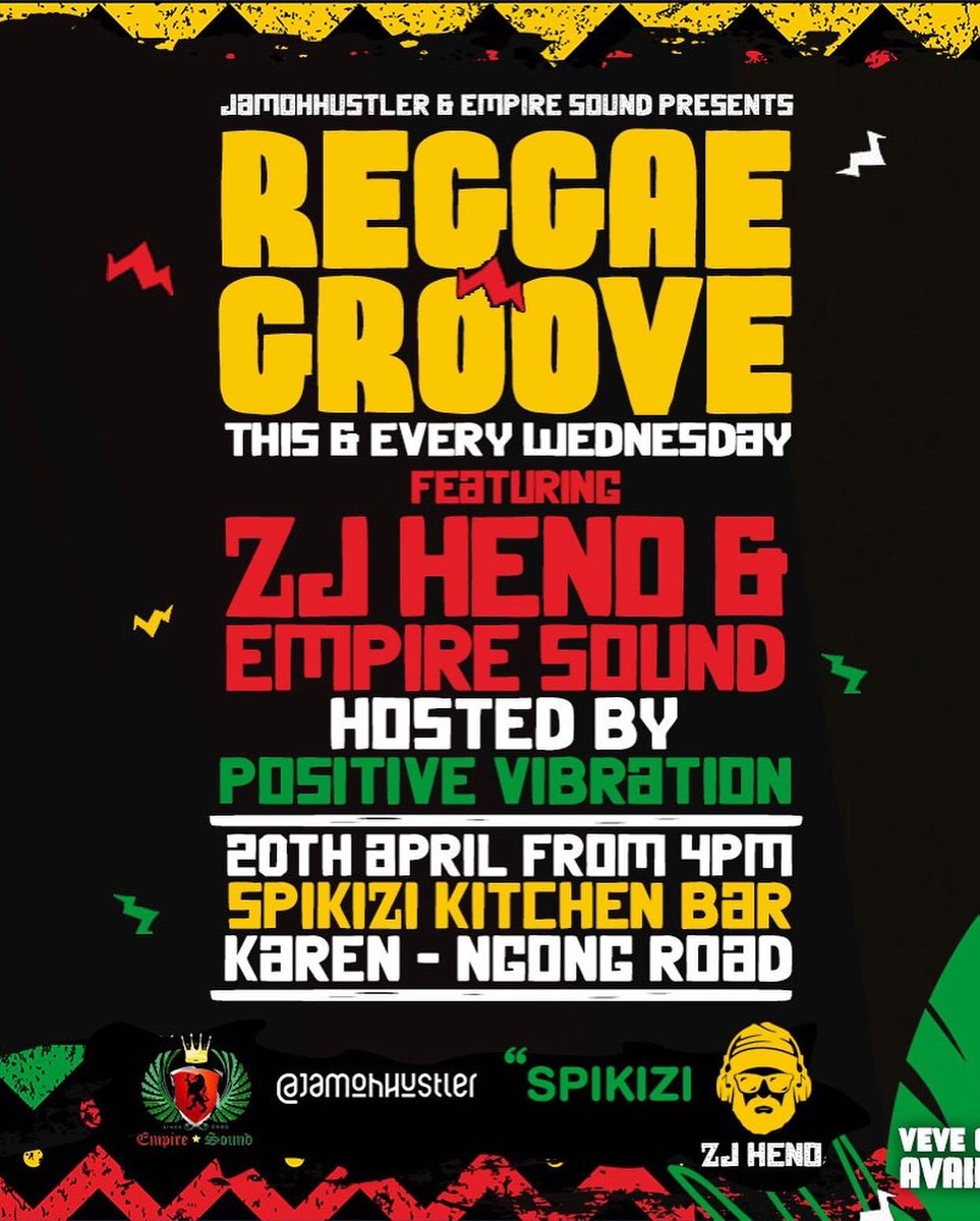 Reggae Groove Wednesdays At Spikiz Bar n Kitchen - Ngong Rd! 4pm Sharp We Deh Yah <a href="/EmpiresoundKE/">EMPIRE SOUND.</a>