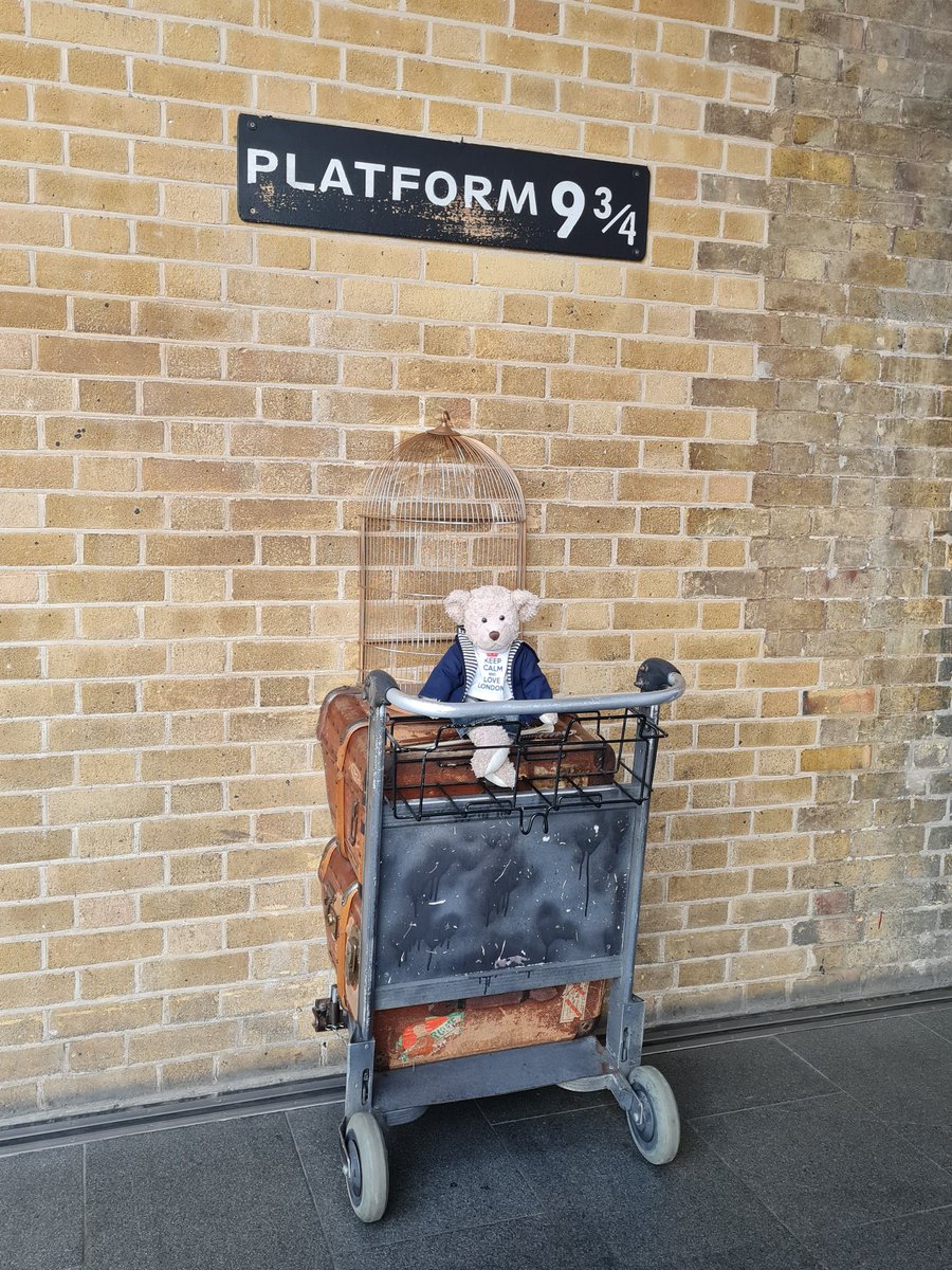 Was so excited beeing on #platform9_34 #KingsCrossstation #London .... would I end up at #hogwarts ?