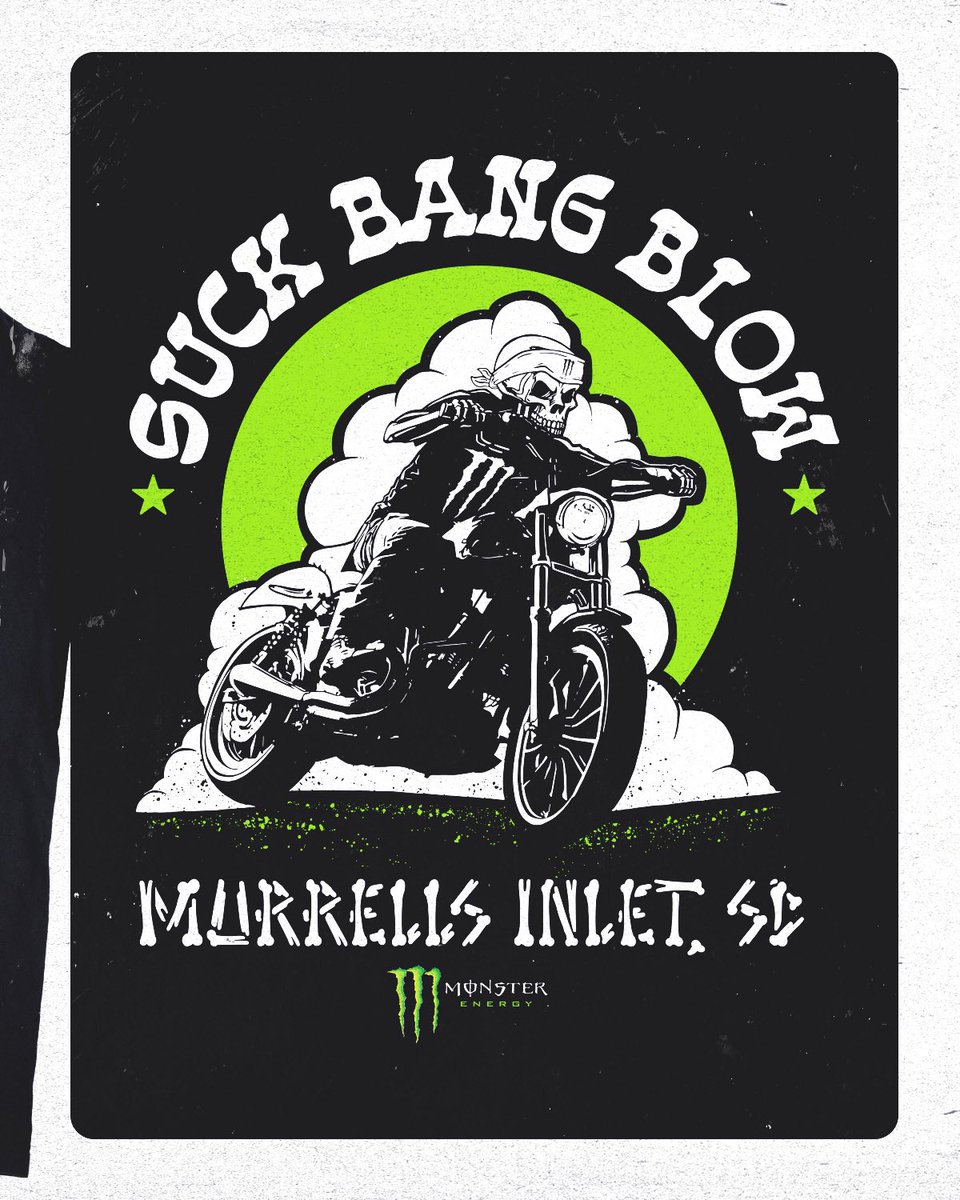 luecreates's tweet image. Monster of a tee design for @SUCKBANGBLOW 💀

#bikeweek #springrally #bikeweek2022 #suckbangblow #sbb #monsterenergy #graphicdesign #bikerbar