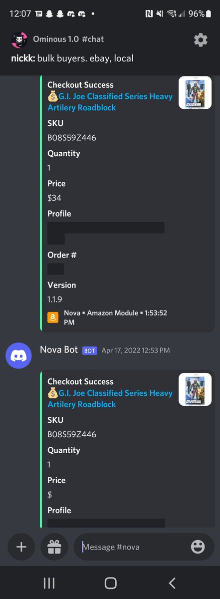 Shout out to @RaijinSolutions for the server and Proxies and @Nova_Bott <a href="/NovasCooks/">Nova Success</a> for the bot.
Unlogged ps5s but today was a good day.