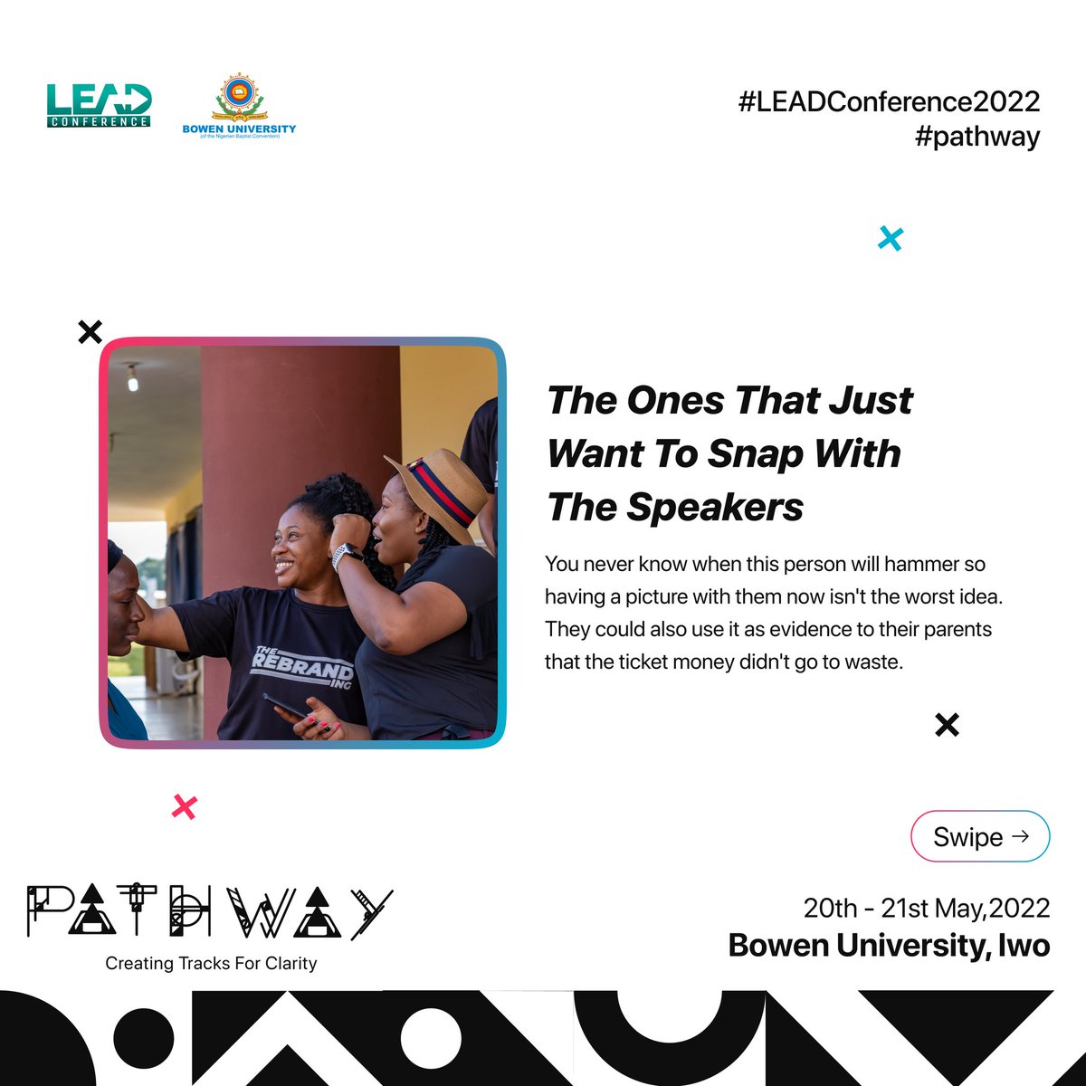 leadbowen's tweet photo. Which of these people are you? 😂

Tag someone in the comments to see this.
Do you want to be a volunteer? Sign up using the link in our bio.

#Pathway 
#LEADConference2022 https://t.co/MSSefC5TJY