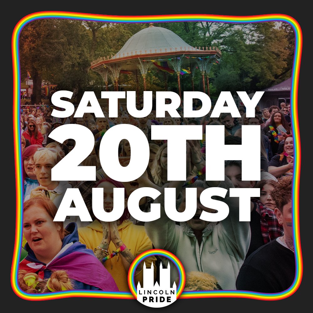 lincolnprideuk's tweet photo. We're THRILLED to announce that Lincoln Pride 2022 will be on
🏳️‍🌈😍📅 SATURDAY 20TH AUGUST! 📅😍🏳️‍🌈

We have much more exciting news to come in the near future, including our location, sponsors, acts and much more!

We hope you're excited as we are! See you on the 20th August! 🤩💖 https://t.co/SSHl0cJ2uH
