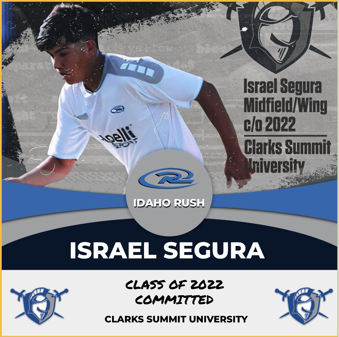 CONGRATULATIONS @israelalesegura current 2004B Premier player on his commitment to play soccer Clark’s Summit University 
.
👨‍🎓Class of 2022 ⚽️ 
.
<a href="/rushsoccer/">Rush Soccer</a> <a href="/capellisport/">Capelli Sport</a> <a href="/ktvbhss/">KTVB HSSports</a> #congratulations