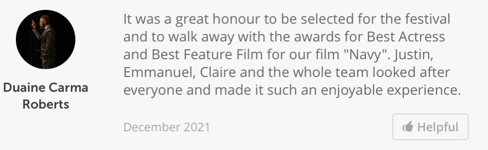 BUFilmFestival's tweet photo. Check out some of the 5 STAR festival reviews @buffconnects has received from filmmakers on @filmfreeway over the past 12 months. Thanks to @carmachords &amp; @filmssondes for calling out the buffness! https://t.co/Q86wooOcK5 https://t.co/lDOlQIIPzD