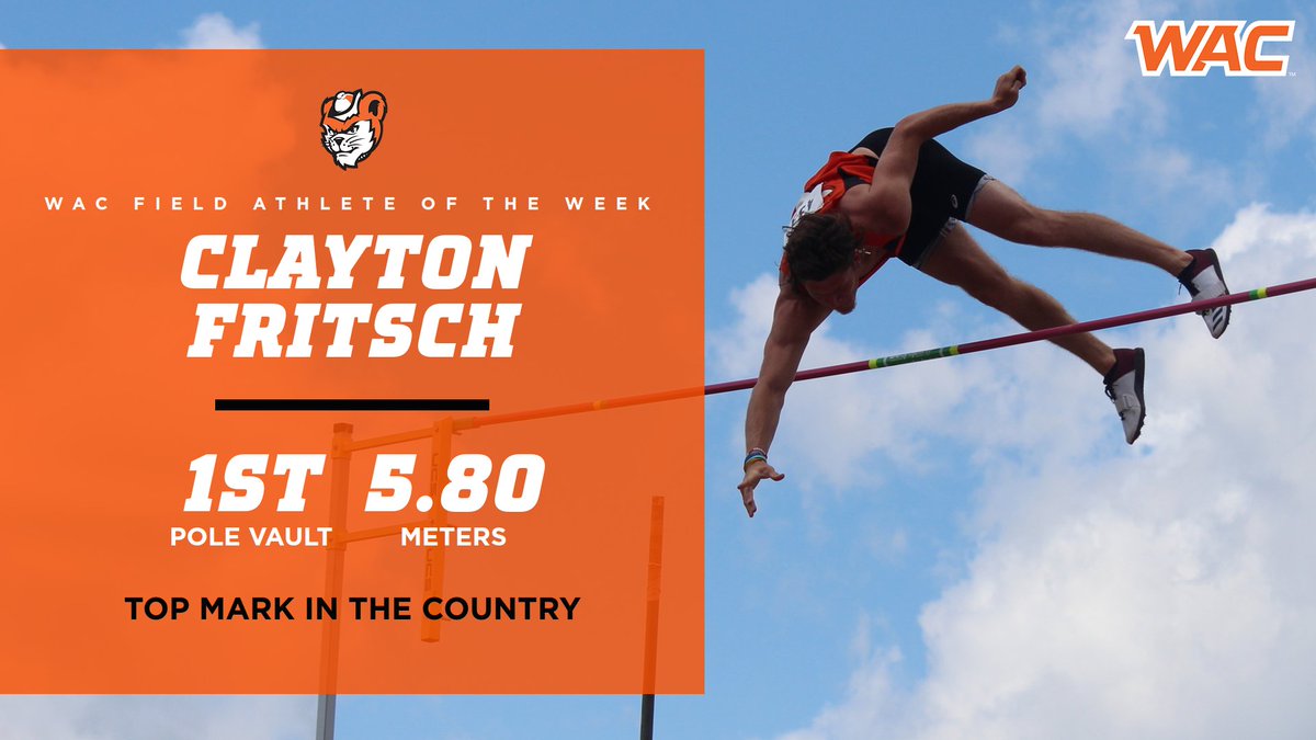 BearkatsTFXC's tweet photo. Congrats Clayton on receiving WAC weekly honors with the best pole vault in the nation this outdoor season!

#EatEmUpKats

STORY 🔗
https://t.co/HYgj5LHCHt https://t.co/mBlutq823D